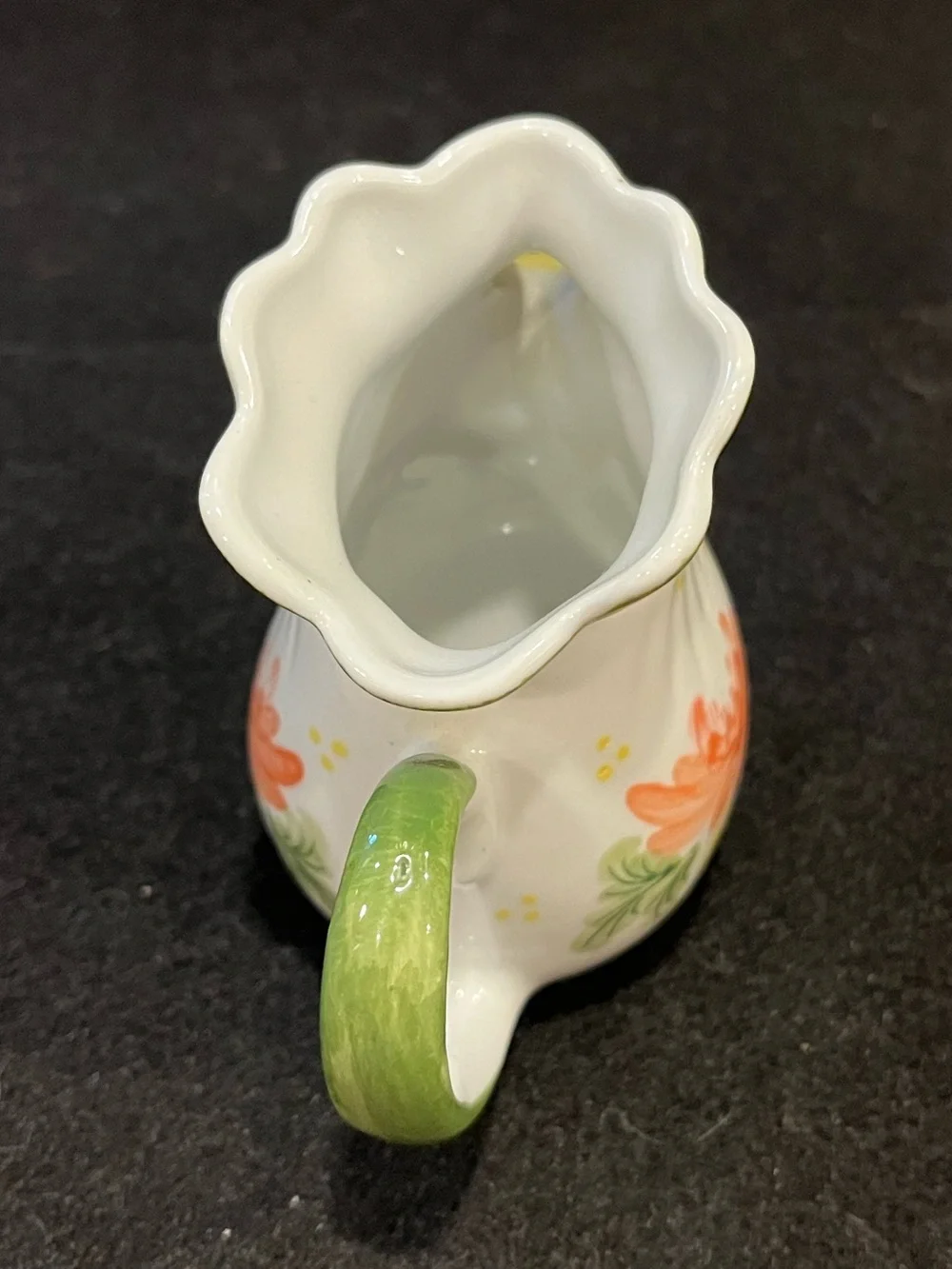 Hand-Painted Floral Porcelain Mini Rooster Creamer - Vase by Andrea by Sadek